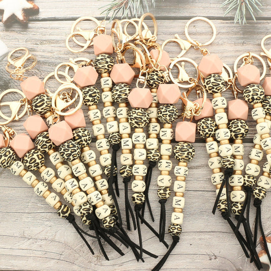 Leopard Print MAMA Keychain