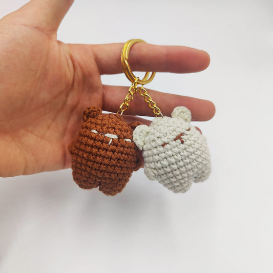 Cute Woven Bear Keychain