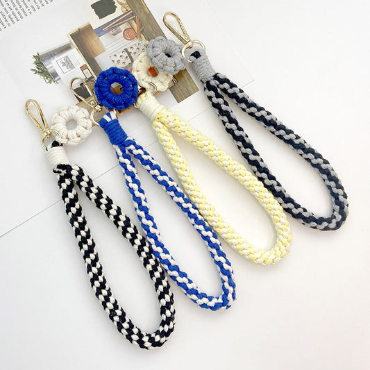 Macrame Spiral Flower Keychain