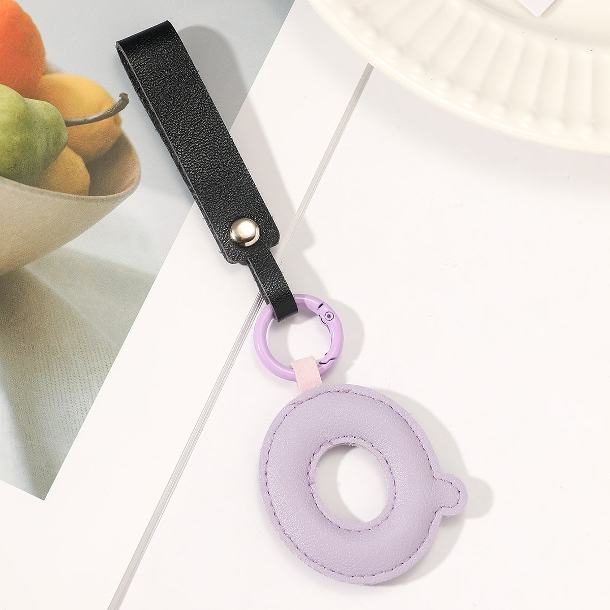 Leather Letter Keychain