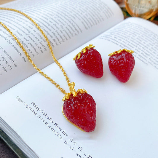 Strawberry Earrings or Necklace
