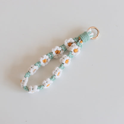 Cute Flower Macrame Keychain