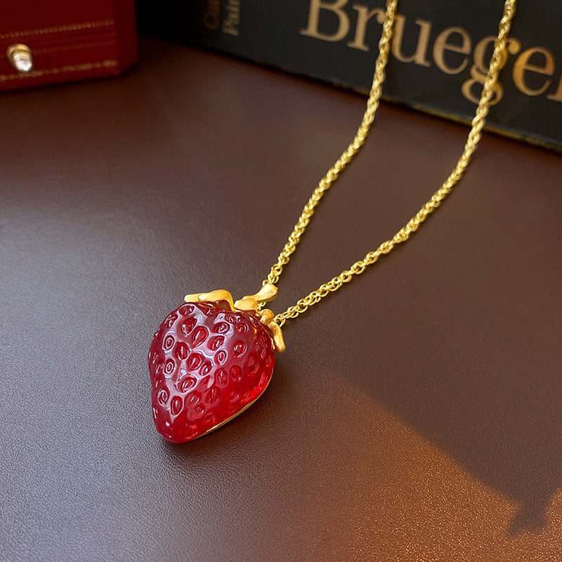 Strawberry Earrings or Necklace