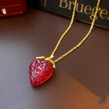 Strawberry Earrings or Necklace