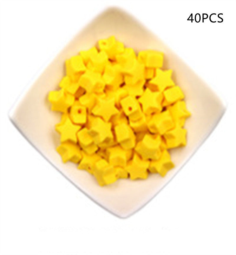 Star Shaped Silicone Focal Beads
