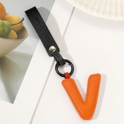Leather Letter Keychain