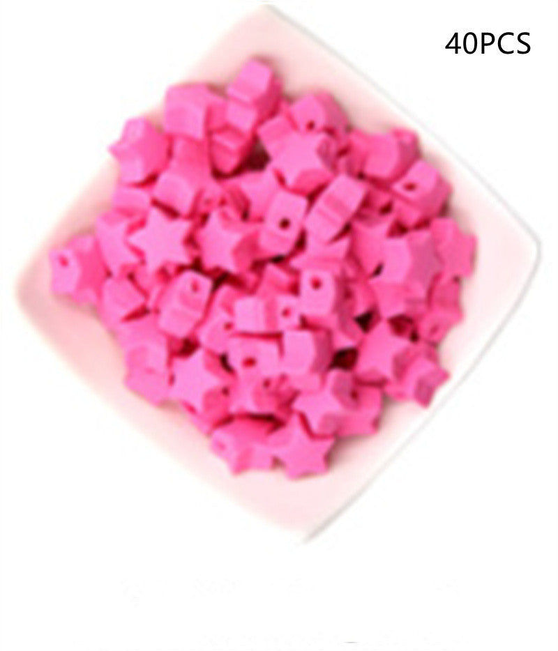 Star Shaped Silicone Focal Beads
