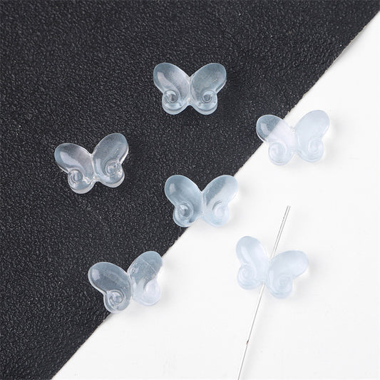 20 Butterfly Glass Beads