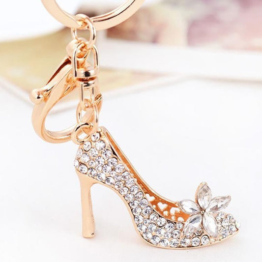 Rhinestone High Heels Keychain