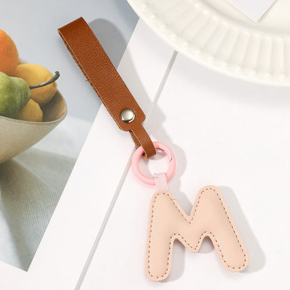 Leather Letter Keychain