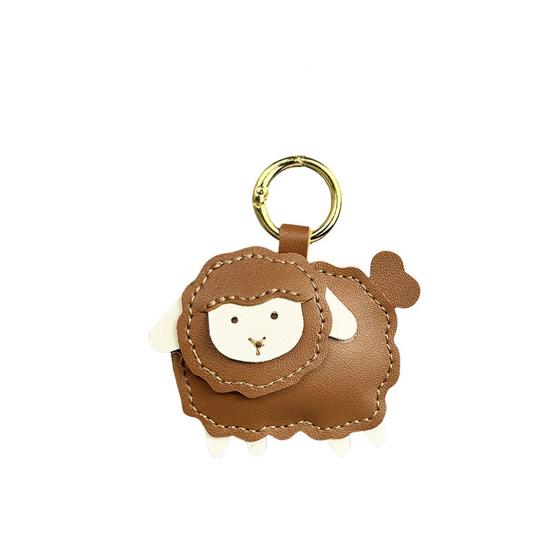 Leather Lamb Handbag Keychain