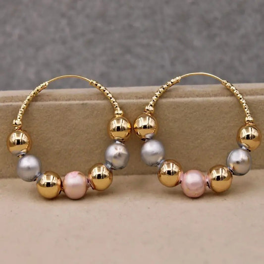 Round Beaded Earrings