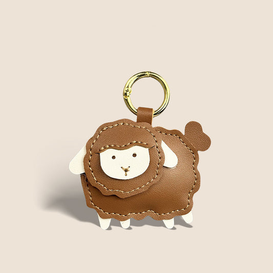 Leather Lamb Handbag Keychain