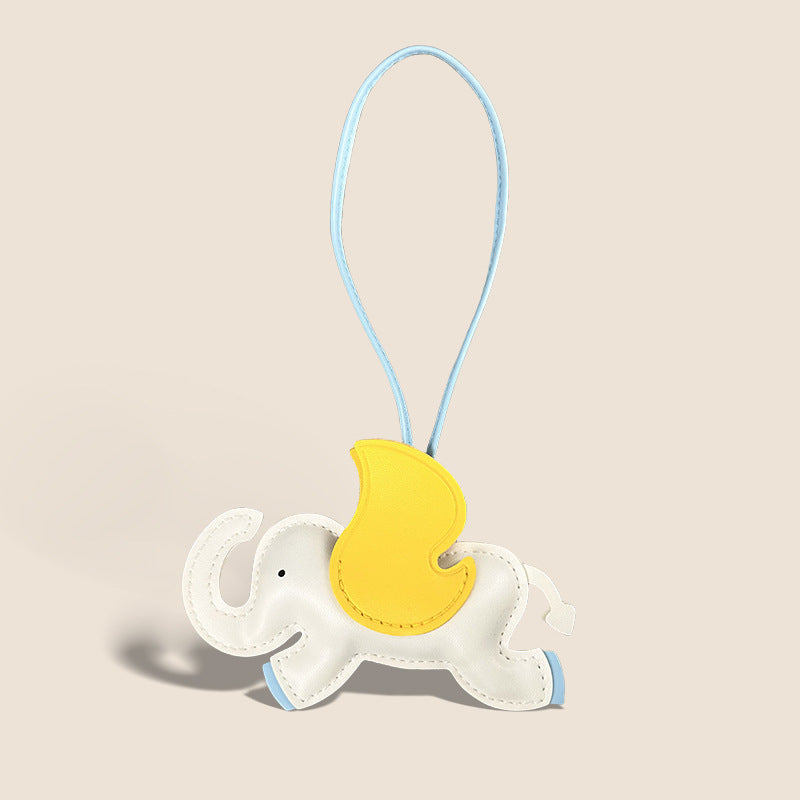 Leather Lamb Handbag Keychain
