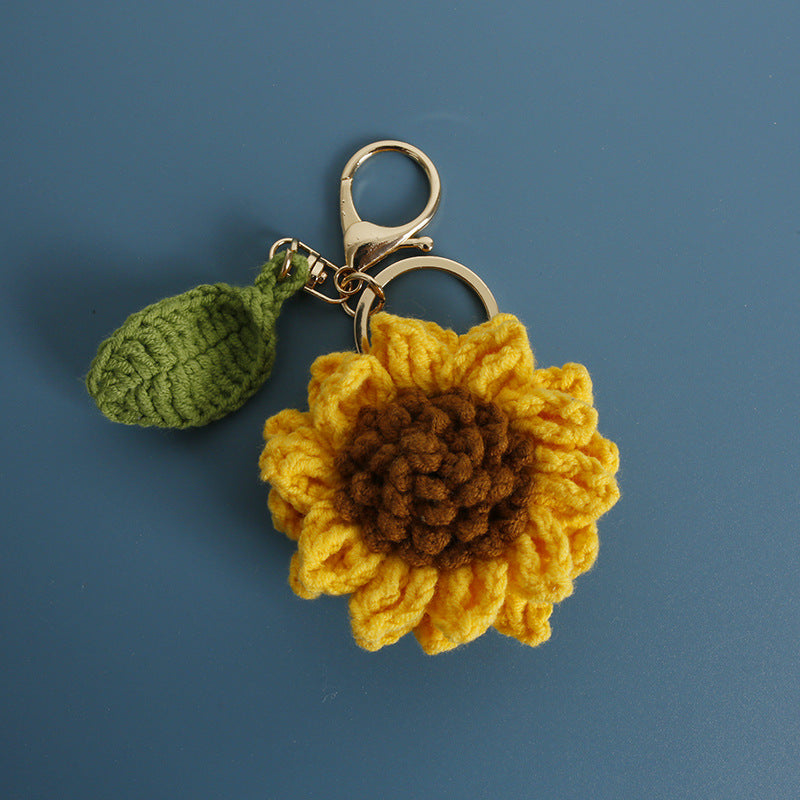 Woven Flower Keychains