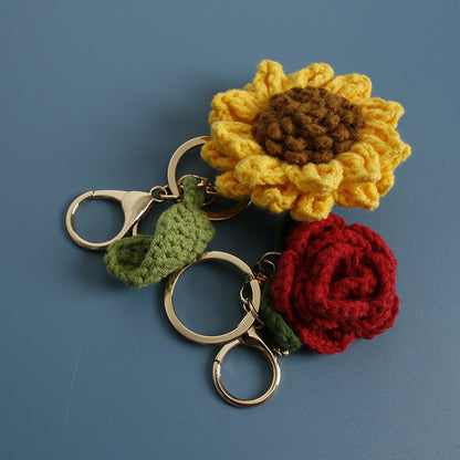 Woven Flower Keychains