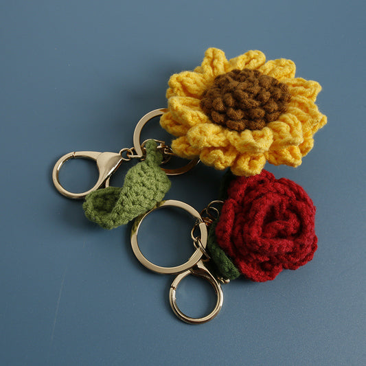 Woven Flower Keychains