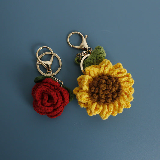 Woven Flower Keychains