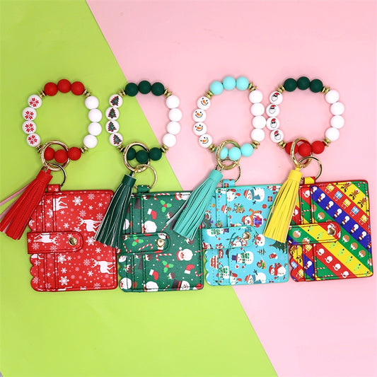 Christmas Silicone Wristlet with Wallet