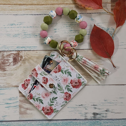 Assorted Print Silicone Wristlet with Wallet