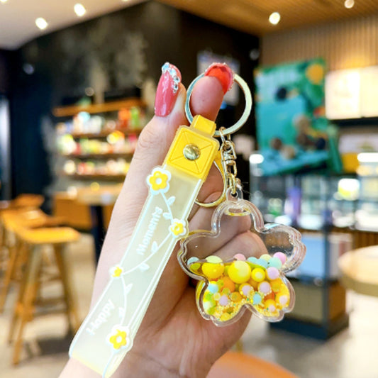 Flower in Oil Keychain
