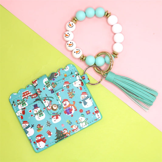 Christmas Silicone Wristlet with Wallet