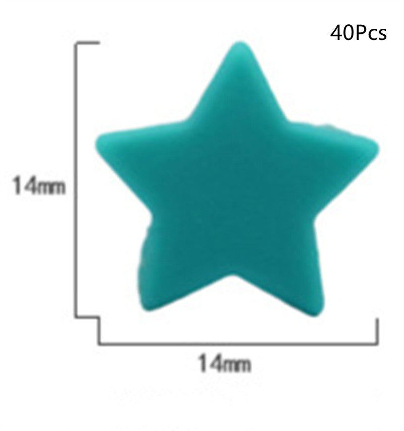 Star Shaped Silicone Focal Beads