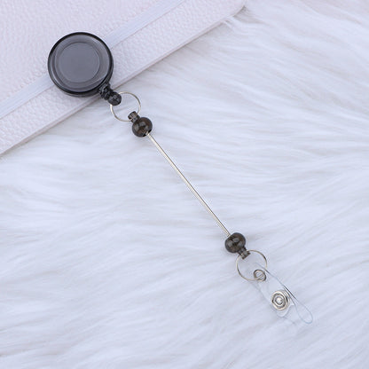 Beadable and Retractable Card Sleeve Holder