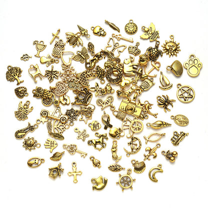 100 Assorted Gold Alloy Pendants