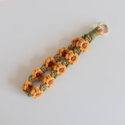Cute Flower Macrame Keychain