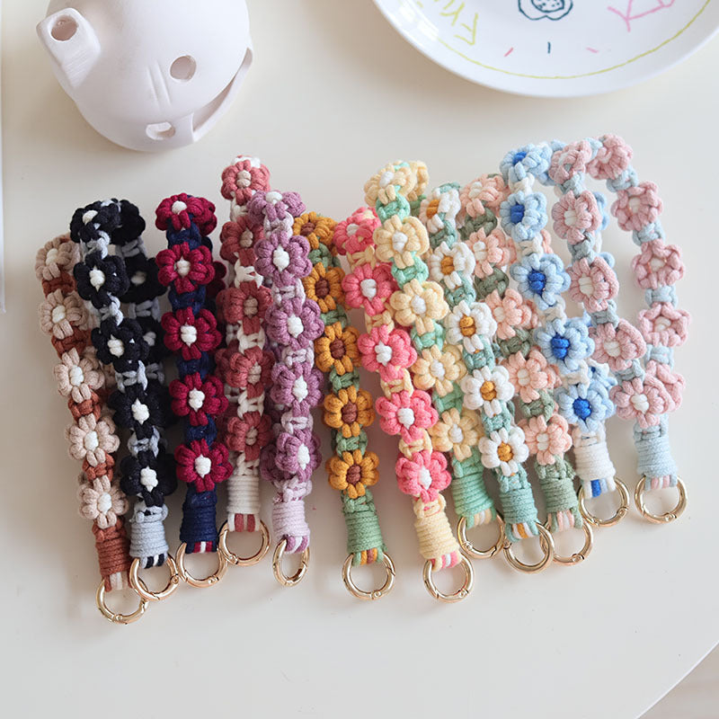 Cute Flower Macrame Keychain