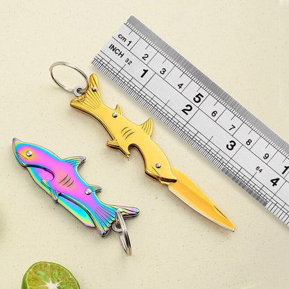 Folding Knife Keychain - Fish