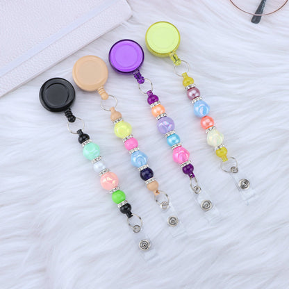Beadable and Retractable Card Sleeve Holder
