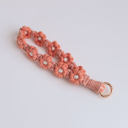 Cute Flower Macrame Keychain