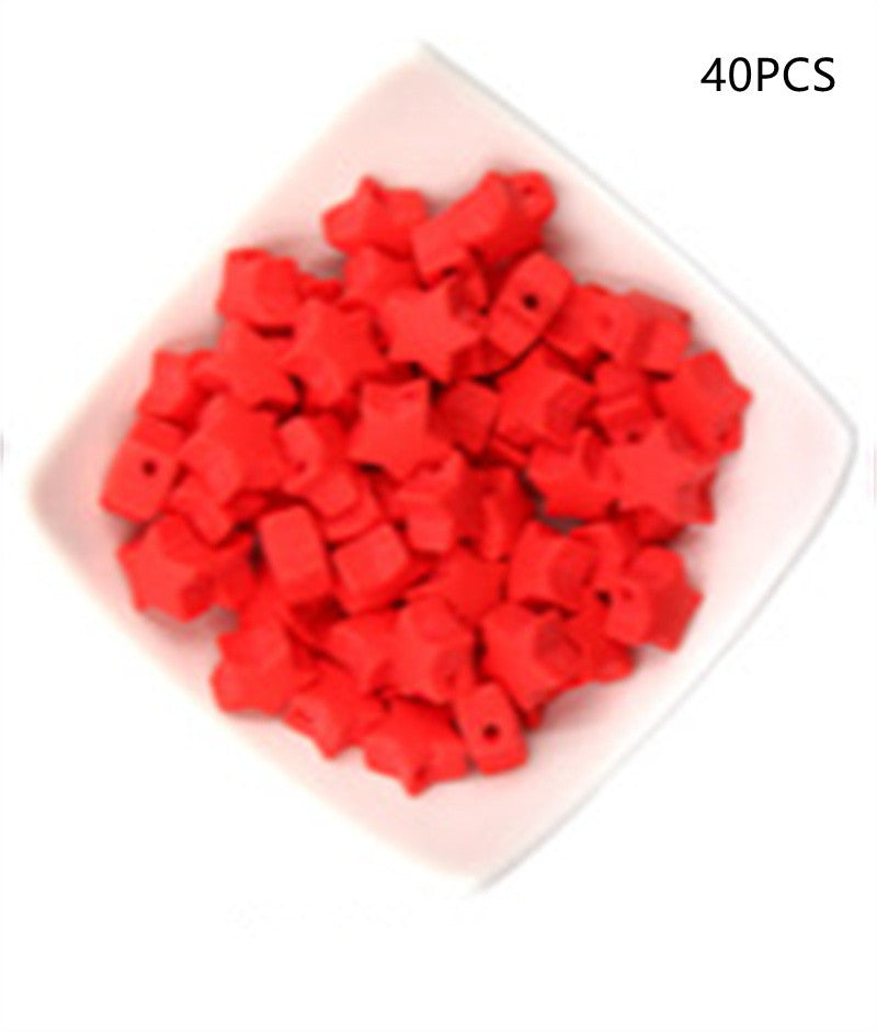 Star Shaped Silicone Focal Beads