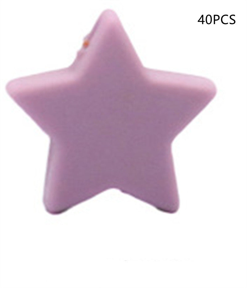 Star Shaped Silicone Focal Beads